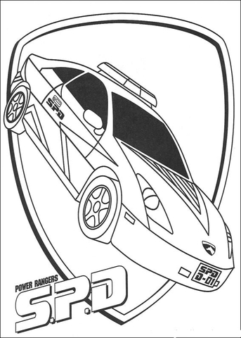 Power Ranger Spd  Coloring Page